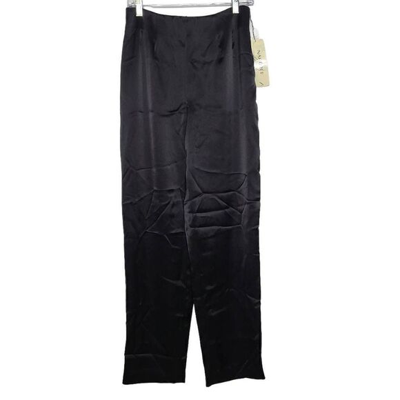 Nahdree Lifestyle Black Satin Pants Size 8 - Picture 1 of 9